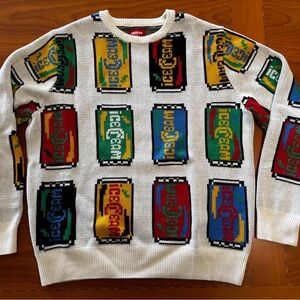 Icecream Can Print Crewneck Sweater - Multicolor